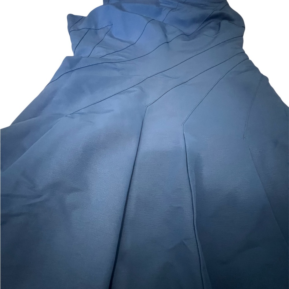 Reiss Fairy Fit & Flare Pleated Ottoman Blue Dress – Size 8 - Picture 4 of 11